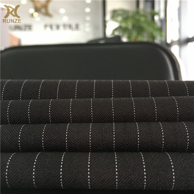 Toy 200D Polyester Woven White Stripe Suiting Fabric Men Jacket Cloth Live Show High-